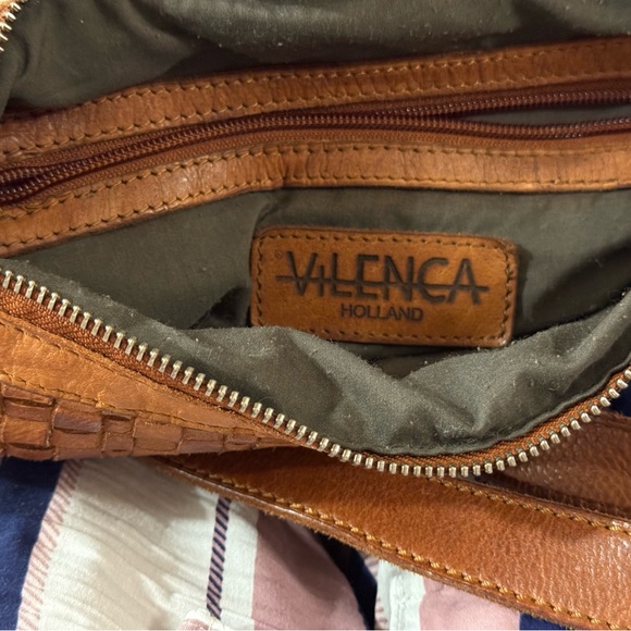 Vilenca Holland Vintage Crossbody Purse
Front Woven Cognac Leather - Picture 7 of 9
